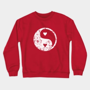 Yin Yang Hearts white Crewneck Sweatshirt